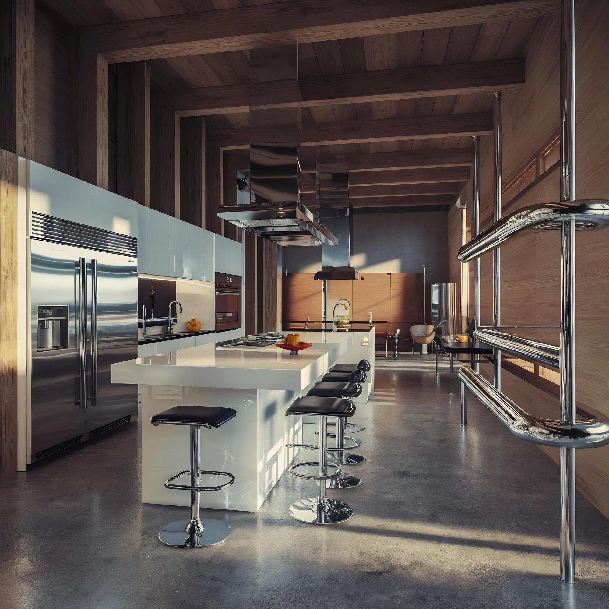 Workshop interior with cooking stations